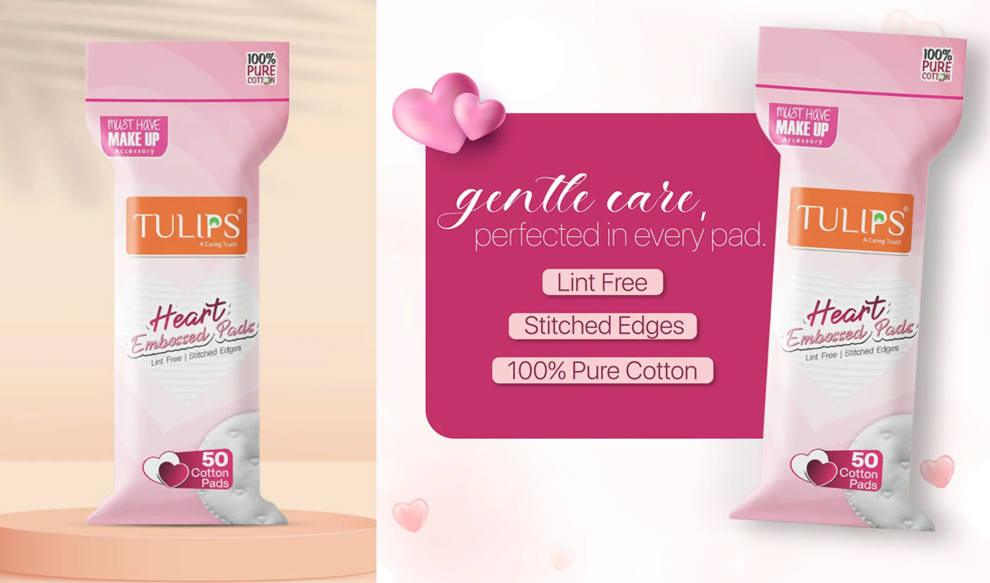 Cotton Pads Heart Embossed